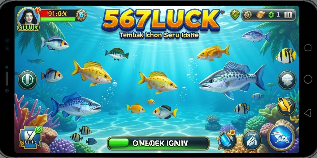 Tampilan gameplay seru Tembak Ikan dalam 567LUCK.