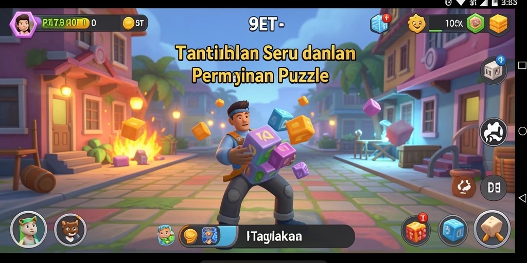 Screenshot gameplay 9ET menampilkan teka-teki seru dan menarik.