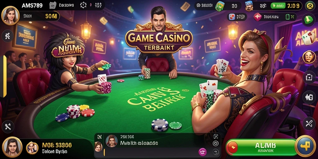 Tampilan menarik gameplay Live Casino di AMS789 dengan dealer langsung.