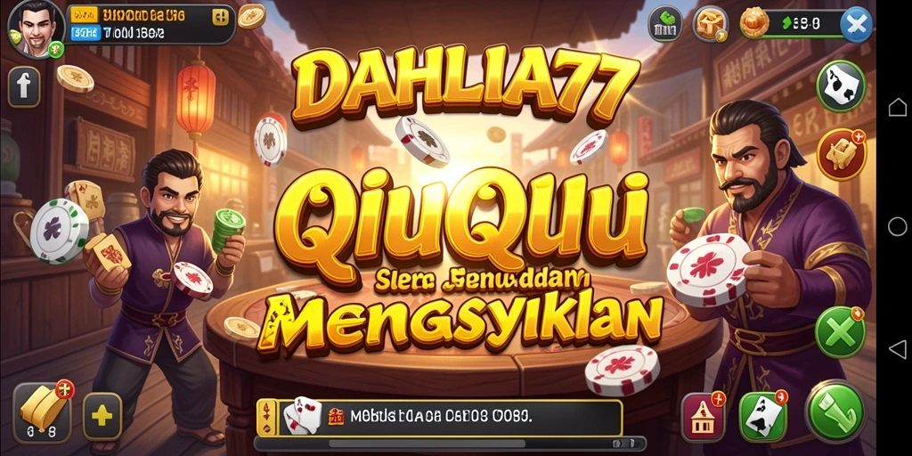 Tampilan gameplay seru dari DAHLIA77 dalam permainan QiuQiu.