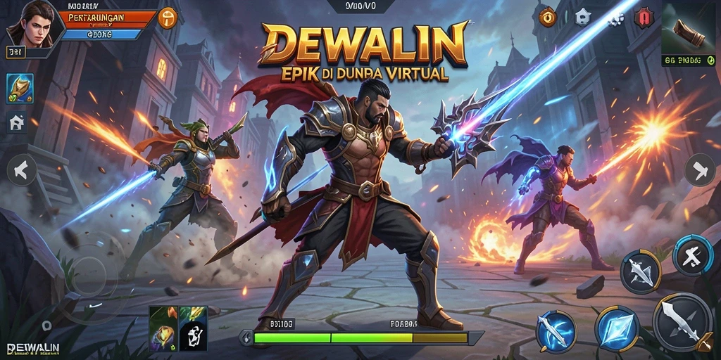 Tampilan aksi seru dalam game Fighting DEWALIN.