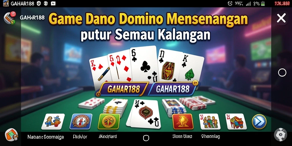 Tampilan menarik dari gameplay GAHAR188 di Domino.