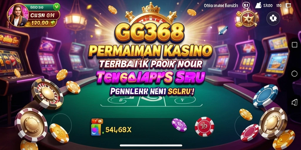 Tampilan dinamis dari gameplay GG368 dalam suasana kasino.