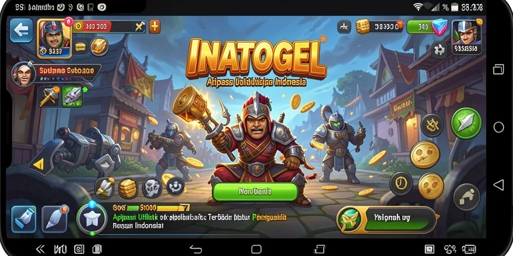 Tampilan antarmuka pengguna INATOGEL yang menarik dan fungsional.