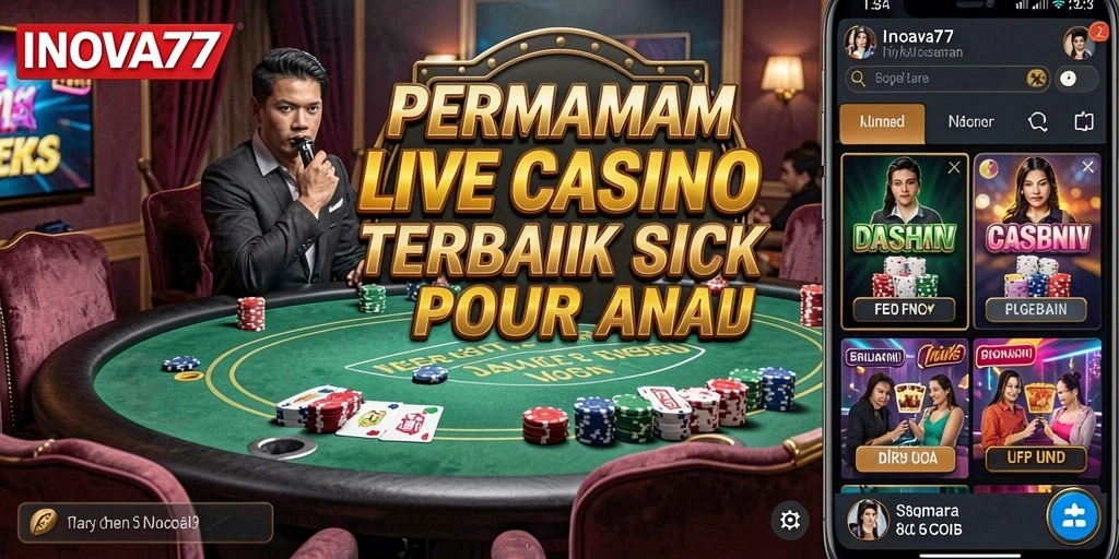 Tampilan gameplay seru di INOVA77 Live Casino dengan dealer profesional.