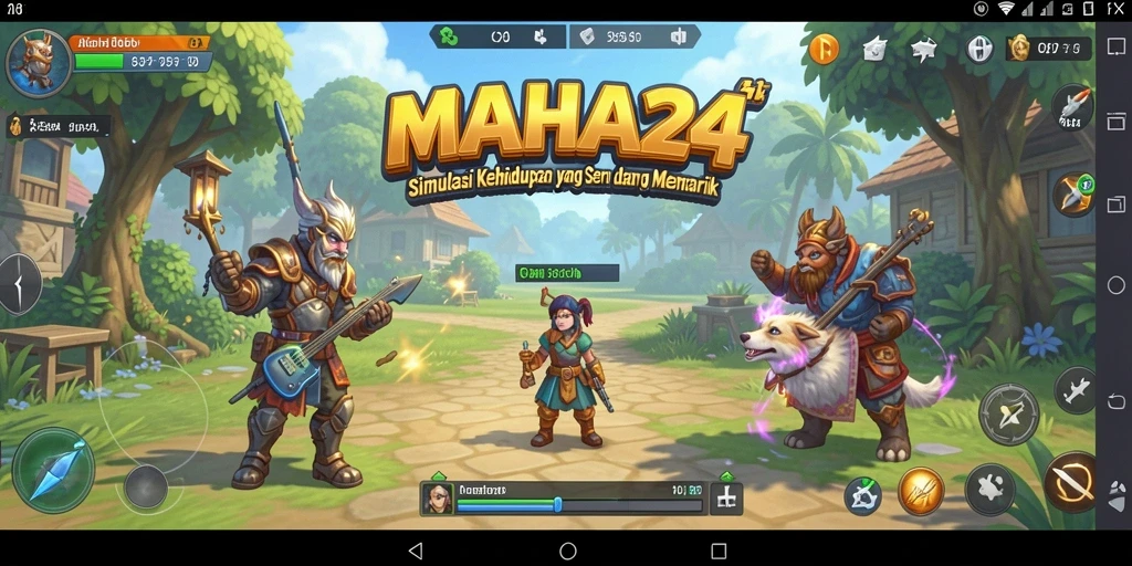 Gameplay MAHA24 dengan berbagai pilihan dan interaksi mendalam.