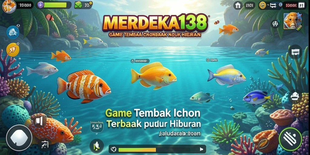 Gameplay seru dalam MERDEKA138 dengan berbagai jenis ikan untuk ditangkap.