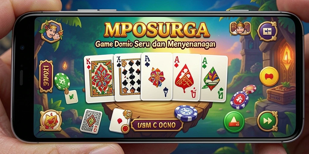 Tampilan gameplay seru dari MPOSURGA dengan berbagai mode domino.