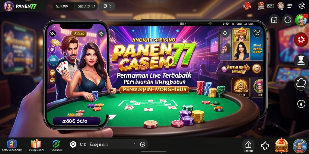 Screenshot gameplay Live Casino PANEN77 dengan dealer profesional.