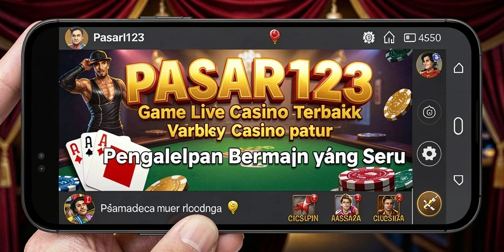 Screenshot PASAR123 menampilkan dealer langsung dan permainan kasino yang menarik.