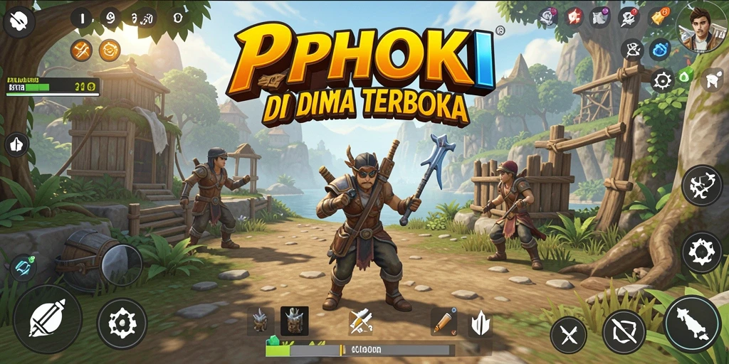 Tangkapan layar gameplay <strong>PPHOKI</strong> yang menampilkan dunia terbuka yang luas.