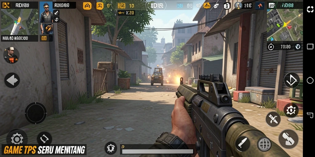 Screenshot RDI88 menampilkan aksi gameplay TPS yang mendebarkan.