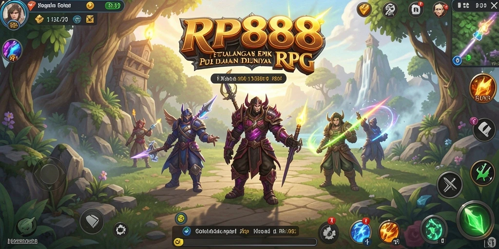 Tampilan menarik dari gameplay RPG yang menampilkan strategi pertarungan.