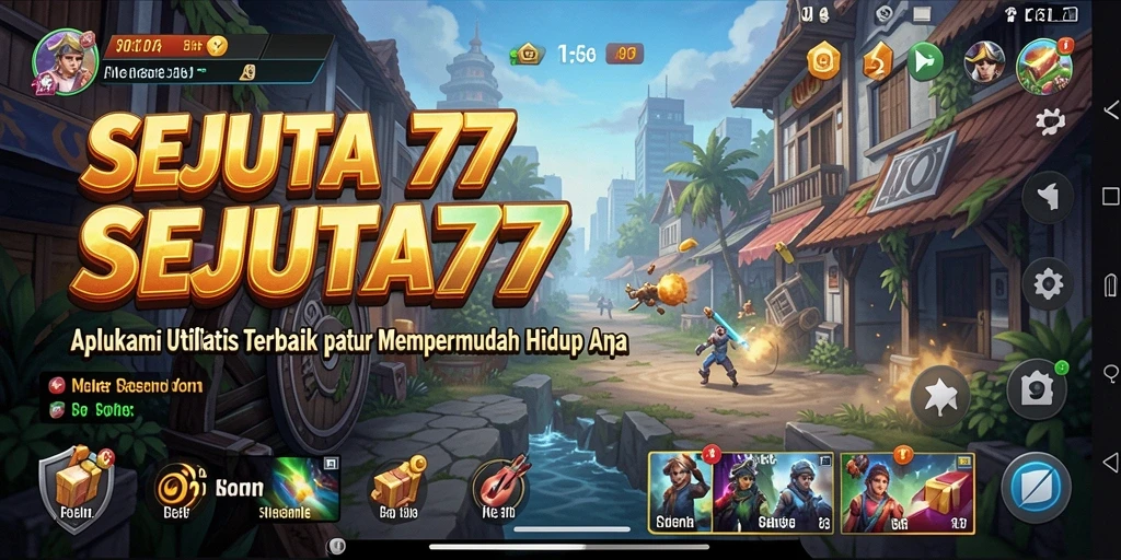 Tampilan utama SEJUTA77 menampilkan fitur utilitas yang lengkap dan menarik.
