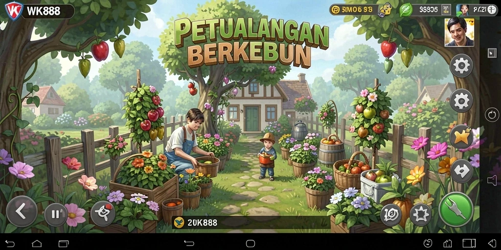 Gameplay seru berkebun di WK888 dengan grafis menarik.